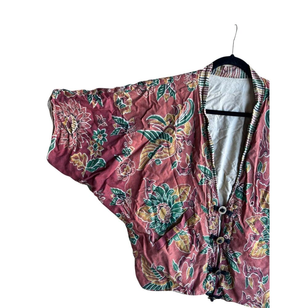Vintage Women's Quilted Kimono Jacket Phoenix and Dragons One Size fits most - Picture 5 of 13